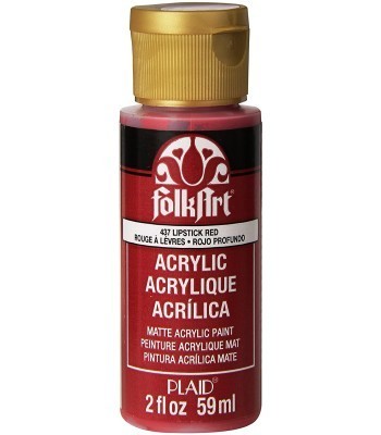 Plaid FolkArt Acrylic Paint - Lipstick Red 2oz